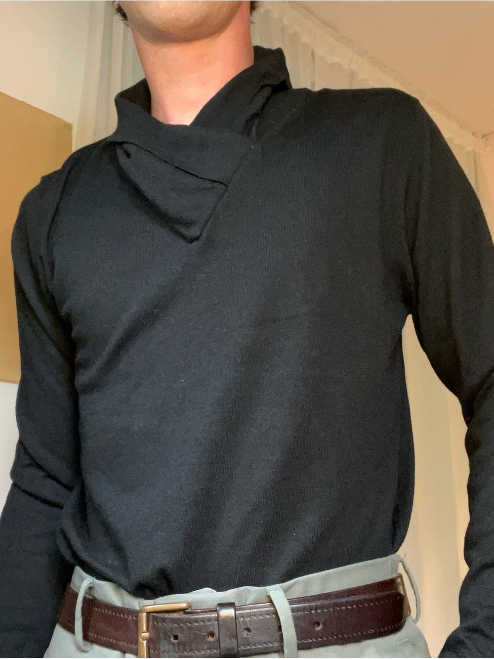 Gaudi' Black Knit Labelled Top